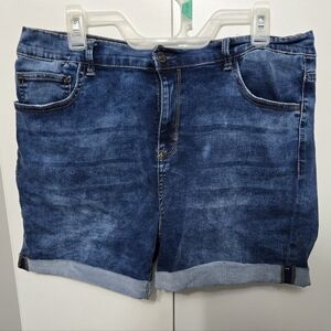 Wallflower Dark Blue Denim Shorts